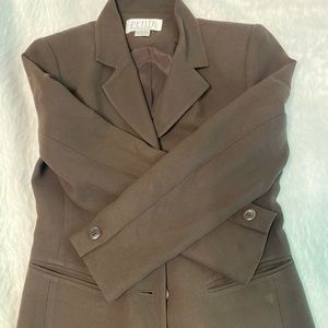 Womens brown dress/suit jacket. Size 2 brand is petite sophisticate